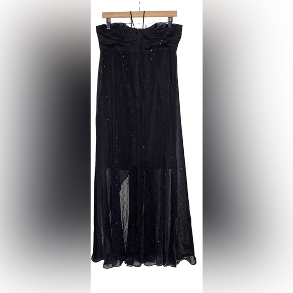 White House Black Market Metallic Clip Jacquard Dress  Fairycore Whimsigoth SZ 8 - Picture 2 of 10